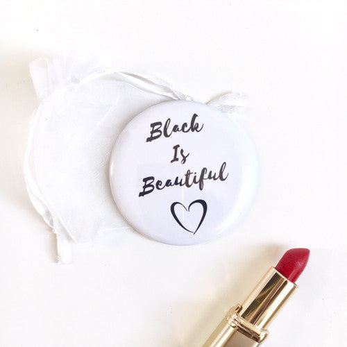 Nicola LeSpeare 'Black Is Beautiful' Pocket Mirror